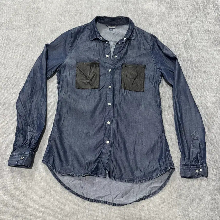 [BUNJANG] Tommy Hilfiger Denim Black Pocket Shirt / 2 타미힐피거 데님 셔츠 블랙 포켓