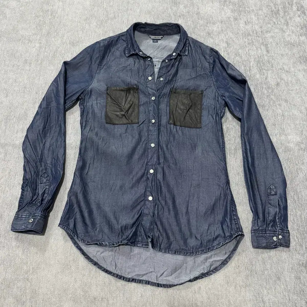 [BUNJANG] Tommy Hilfiger Denim Black Pocket Shirt / 2 타미힐피거 데님 셔츠 블랙 포켓