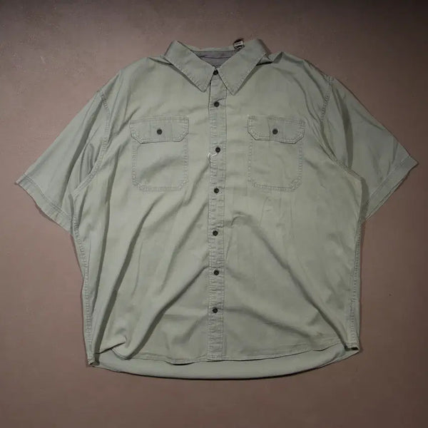 [BUNJANG] Wrangler Cotton Two Pocket Short Sleeve Shirt A638 / 랭글러 코튼 투포켓 반팔셔츠 A638