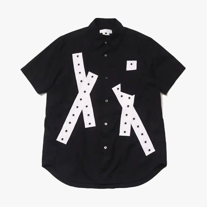 [BUNJANG] Comme des Garçons Ganryu Eyelet Patch Shirt / 꼼데가르송 간류 아일렛 패치 셔츠