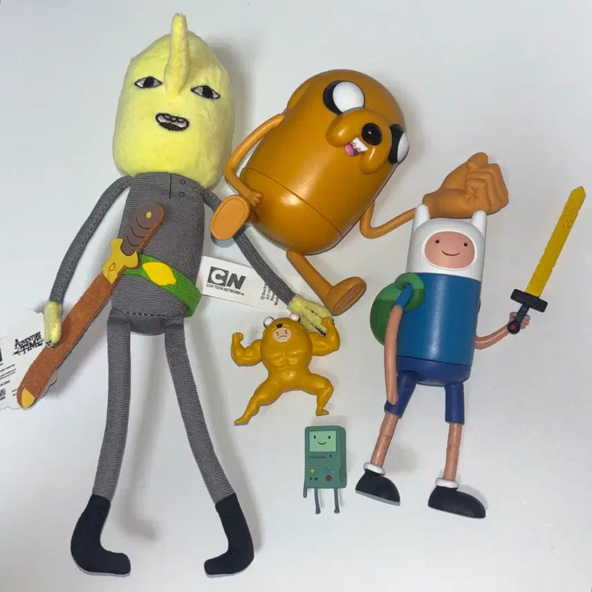 [BUNJANG] Adventure Time 5-Inch Action Figure & Count Lemon Grab Plush Bundle Set / 핀과 제이크의 어드벤처타임 5인치 액션 피규어 레몬백작 인형 일괄 세트