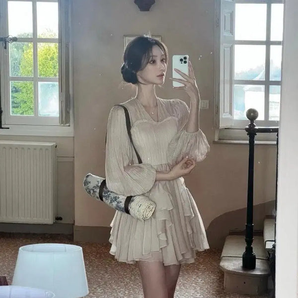 [BUNJANG] Labelle Blanc Mell Overlap Dress S / 라벨르블랑 멜 오버랩 원피스 S
