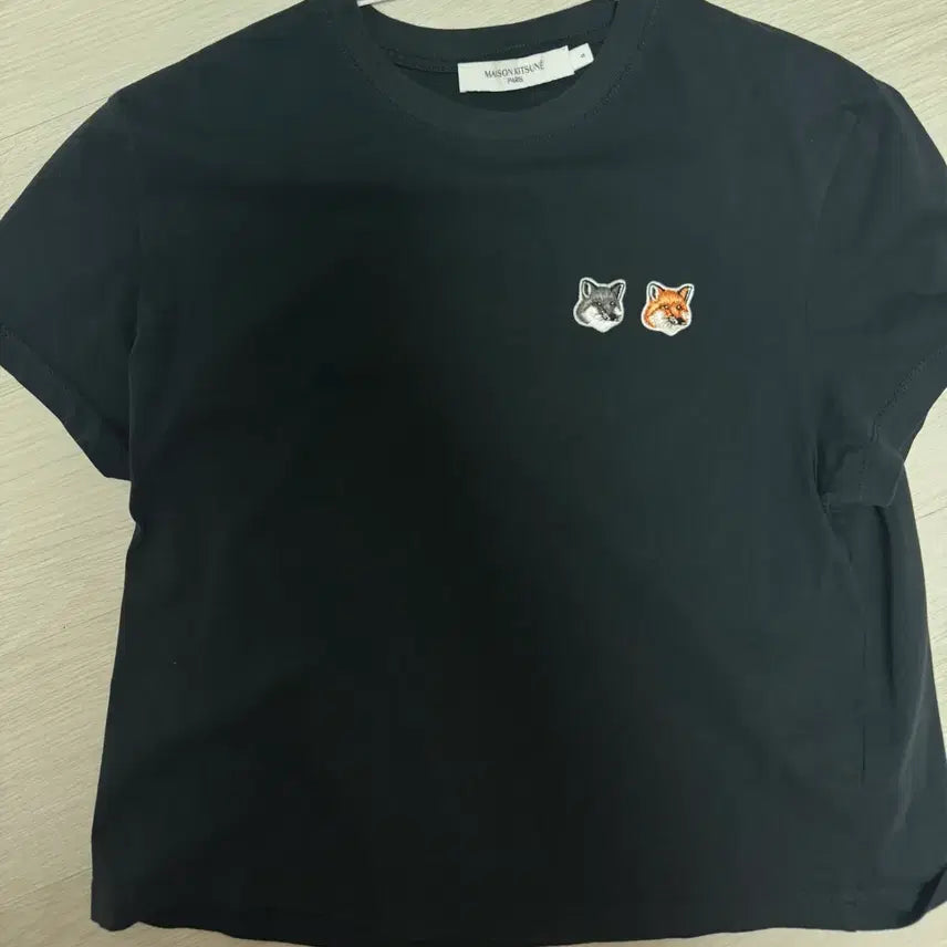 [BUNJANG] Maison Kitsuné Double Fox Head Cropped T-Shirt Size S / 메종키츠네 더블 폭스 크롭 티셔츠 S 사이즈