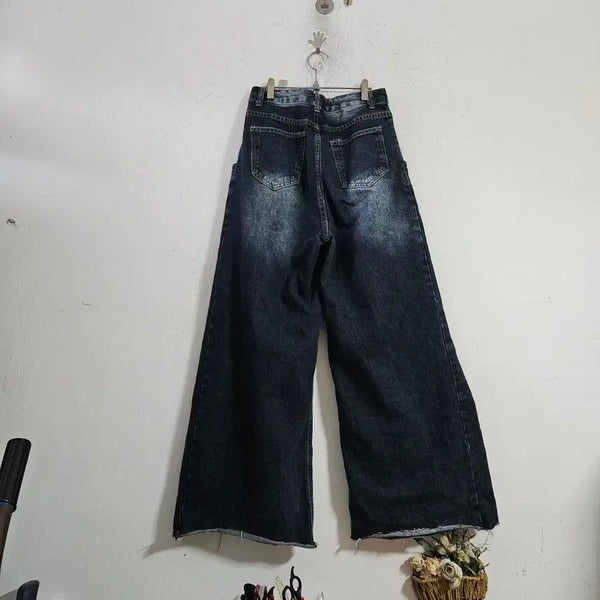 [BUNJANG] Wide Leg Denim Pants Black Size 26 / 와이드 데님 팬츠 블랙26