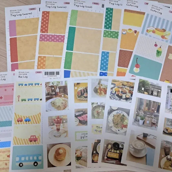 [BUNJANG] Dear Town White Matte Sticker Set / 디어타운 모조지띵