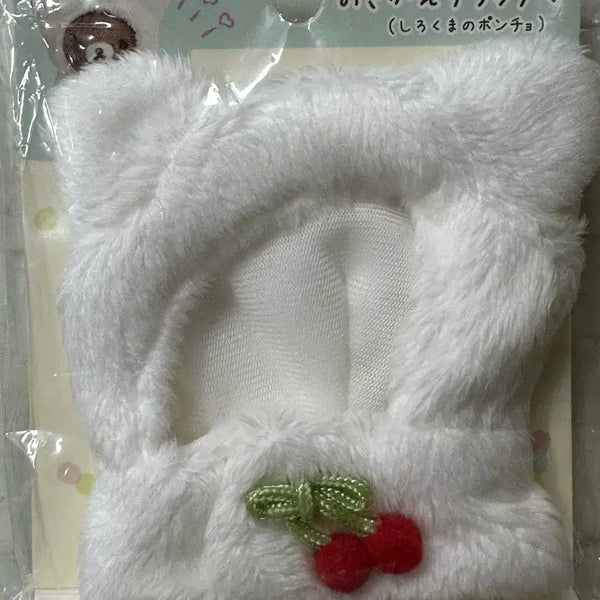[BUNJANG] 10cm Doll Clothes Cherry Cape Poncho / 코구마 체리 망토 판쵸 10cm 인형옷 누이