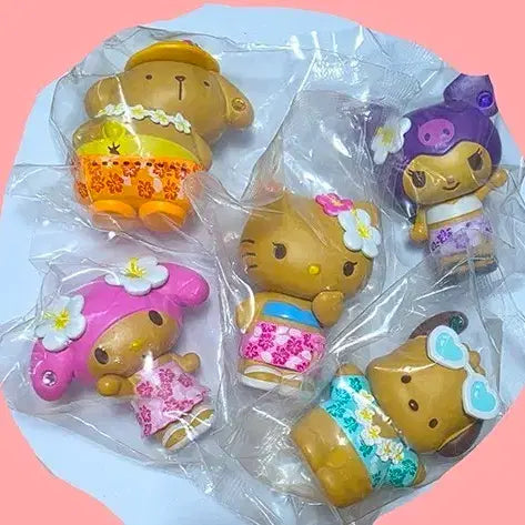 [BUNJANG] Sanrio Tanning Figure 5-Piece Bundle Set / 산리오 태닝 피규어 5종 세트 일괄