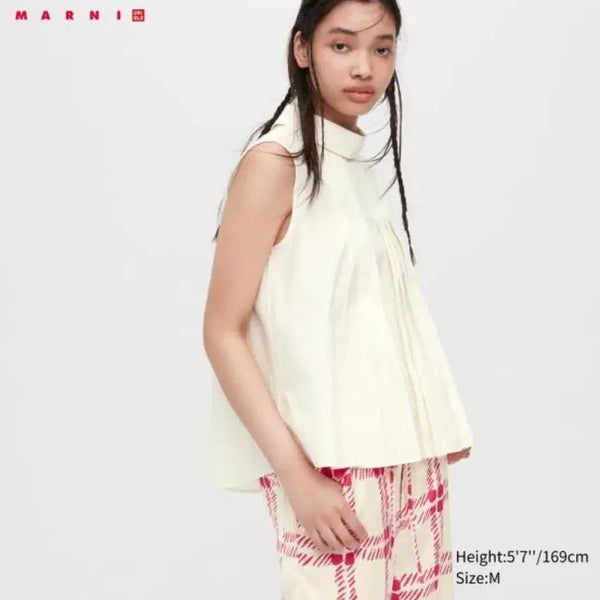 [BUNJANG] Uniqlo x MARNI Sleeveless Blouse / 유니클로 마르니 슬리브리스 블라우스