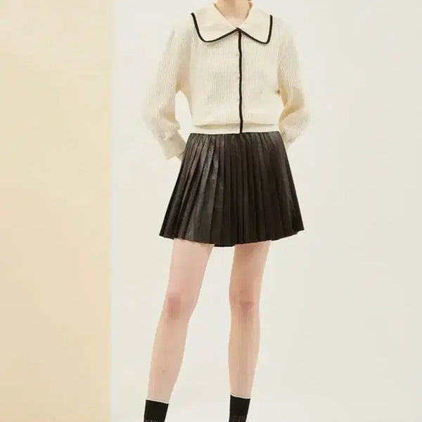 [BUNJANG] SJSJ Sailor Collar Cardigan (Ivory/Navy, Size 55) / 한섬 SJSJ 에스제이 23fw 세일러 카라 가디건 55