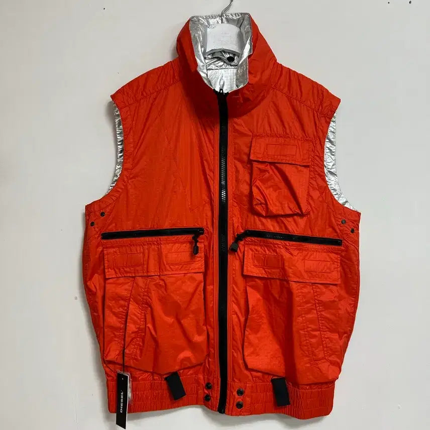 [BUNJANG] Diesel Reversible Vest Silver/Orange L / Diesel 디젤 리버시블 베스트