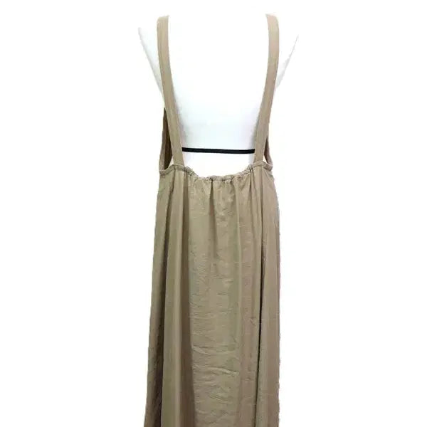 [BUNJANG] Women's Rayon Apron Dress - Beige / w117 인견앞치마형 원피스/여55-날씬77(프리)/허리32까지/총장116/사놀까