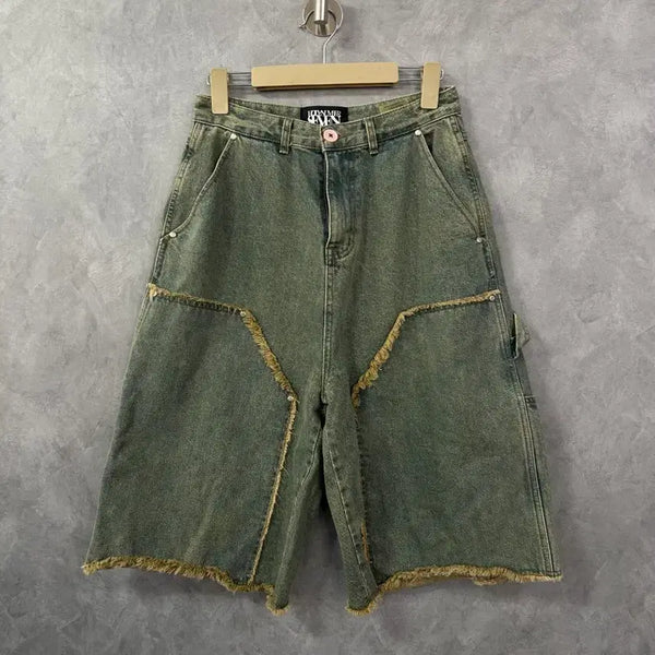 [BUNJANG] Hammer Lane Cargo Denim Shorts Green (Women's M) / 해머 레인 카고 데님 반바지 그린 M 여성 실측