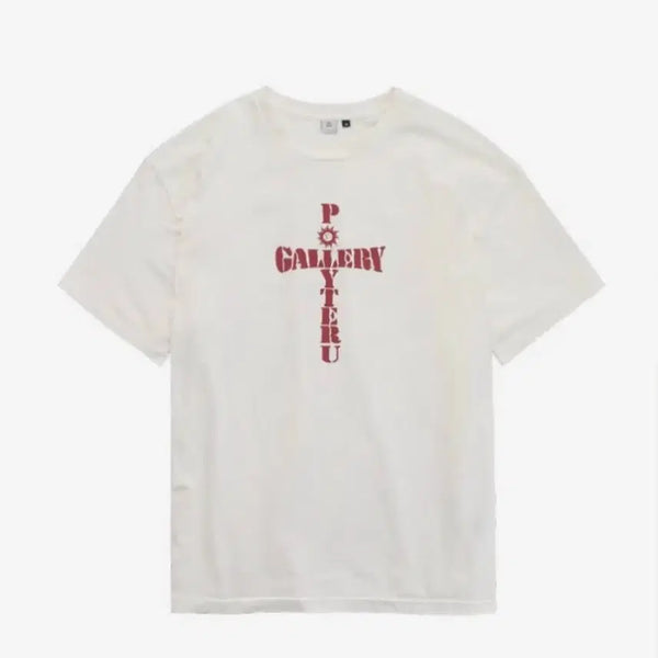 [BUNJANG] Politoral Cross T-Shirt White / [3] 폴리테루 크로스 티셔츠 화이트
