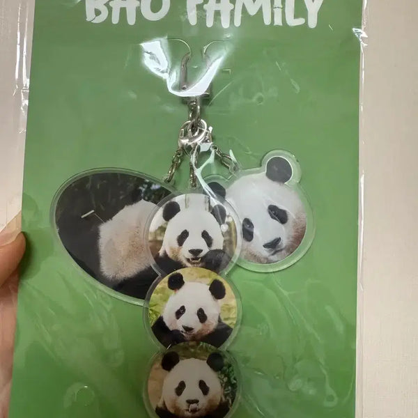 [BUNJANG] Everland Bao Family Keychain / 에버랜드 푸바오 바오패밀리 키링