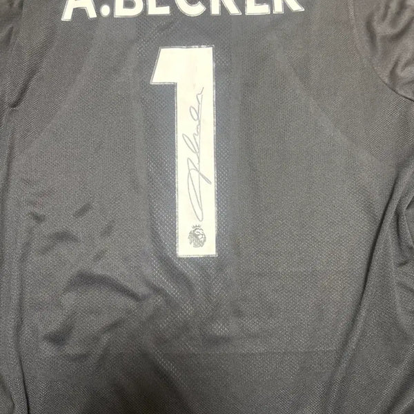 [BUNJANG] Liverpool Alisson Signed Long-Sleeve Goalkeeper Kit 2019-2020 / (교환,판매) 19 20 리버풀 알리송 친필싸인 유니폼