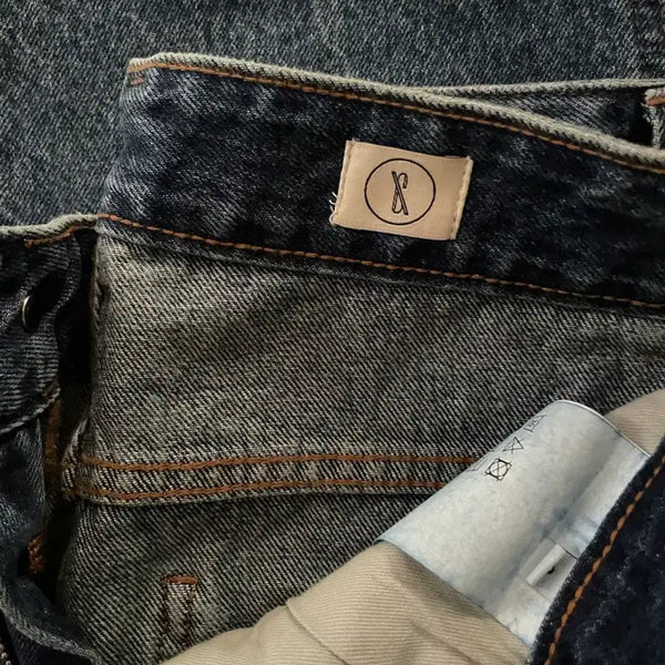 [BUNJANG] SIX AND HALF Round Jeans Blue Denim Pants / 식스앤어하프 라운드진 블루 청바지 새상품