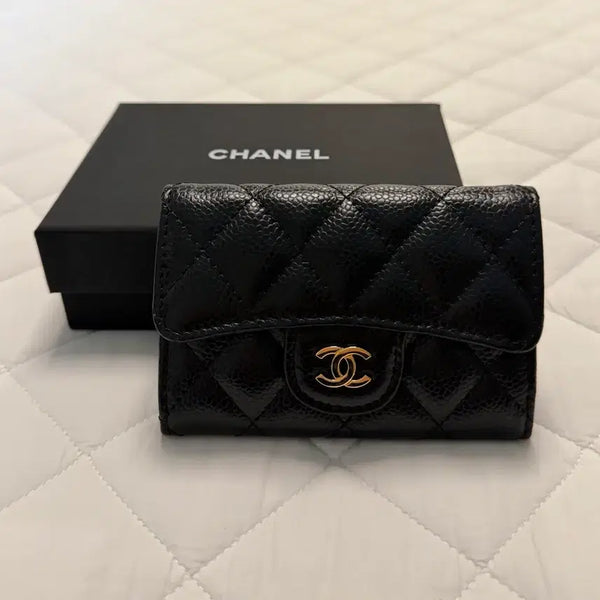 [BUNJANG] Chanel Classic Card Holder Black GHW / 샤 넬 클똑 카드지갑 블랙 금장