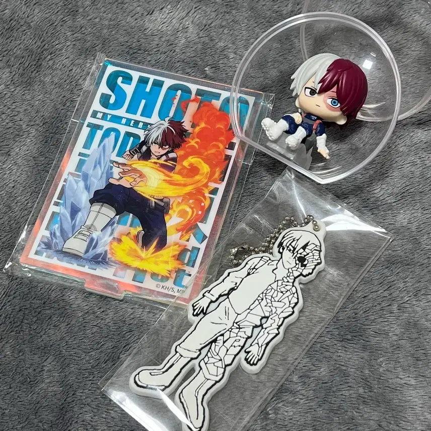 [BUNJANG] My Hero Academia Todoroki Shoto Acrylic Standee & Korokore Rubber Strap Bundle Set / 나의히어로아카데미아 나히아 토도로키 쇼토 아크릴판 스탠드 코로코레 러버스트랩 일괄