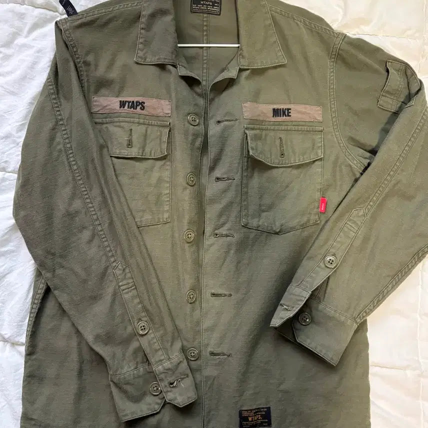 [BUNJANG] WTAPS BUDS LS Shirt Khaki / WTAPS 더블탭스 17SS BUDS LS 셔츠 카키