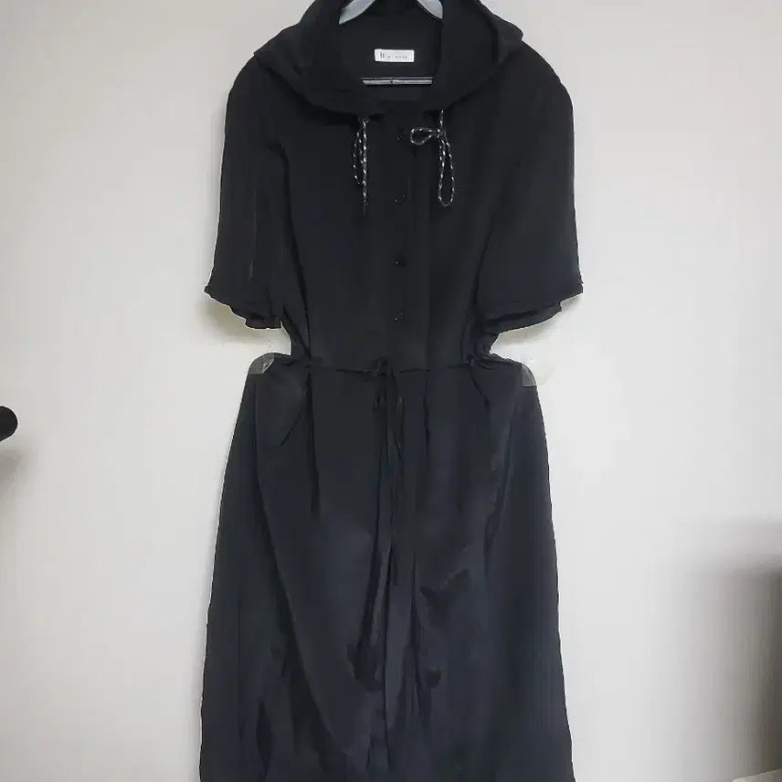 [BUNJANG] It Michaa Rayon Hooded Long Dress Black Size 77 / 잇미샤 레이온 후드롱원피스 여 77