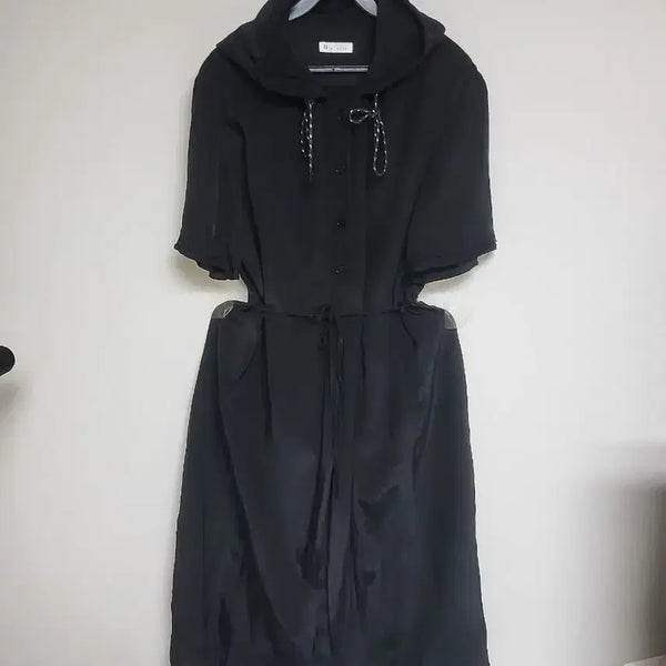 [BUNJANG] It Michaa Rayon Hooded Long Dress Black Size 77 / 잇미샤 레이온 후드롱원피스 여 77