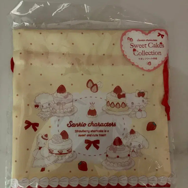 [BUNJANG] Sanrio Sweet Cake Drawstring Pouch / 산리오 스위트케이크 복조리 파우치 새상품