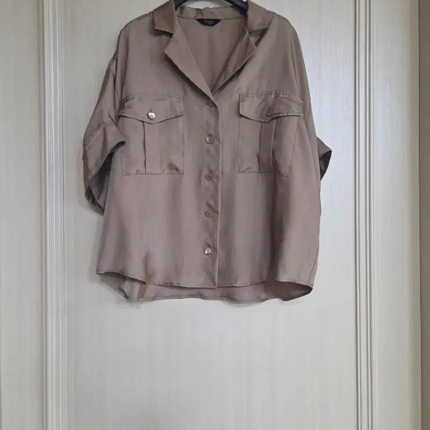 [BUNJANG] Time (Hansom) Beige Silk Blend Shirt - One Size / 한섬 타임 셔츠 프리사이즈
