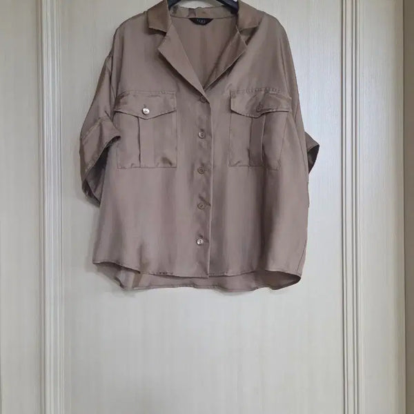 [BUNJANG] Time (Hansom) Beige Silk Blend Shirt - One Size / 한섬 타임 셔츠 프리사이즈