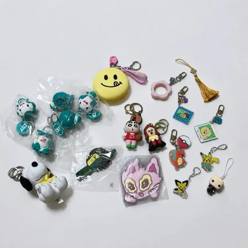[BUNJANG] Character Keyring Set (19 pcs) / 다양한 캐릭터 키링 세트(19개)