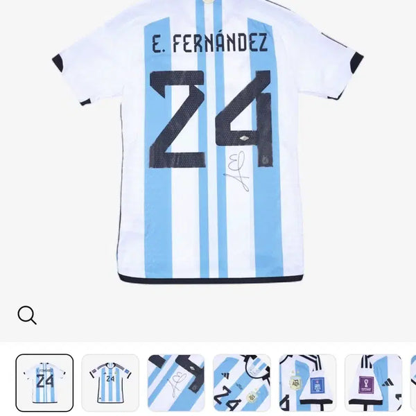 [BUNJANG] Enzo Fernández Signed Argentina 2022 Authentic Match Worn Jersey / (교환,판매) 2022 아르헨티나 어센틱 엔조 페르난데스 친필싸인 유니폼