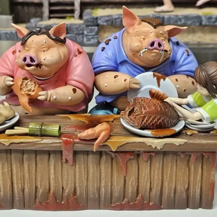 [BUNJANG] Studio Ghibli Spirited Away Pig Family Resin Figure / 지브리 opm 센과치히로 돼지가족 레진 피규어