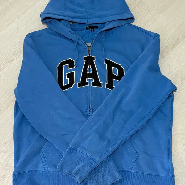 [BUNJANG] GAP Big Logo Hoodie Zip-up Blue / 갭 빅로고 후드집업