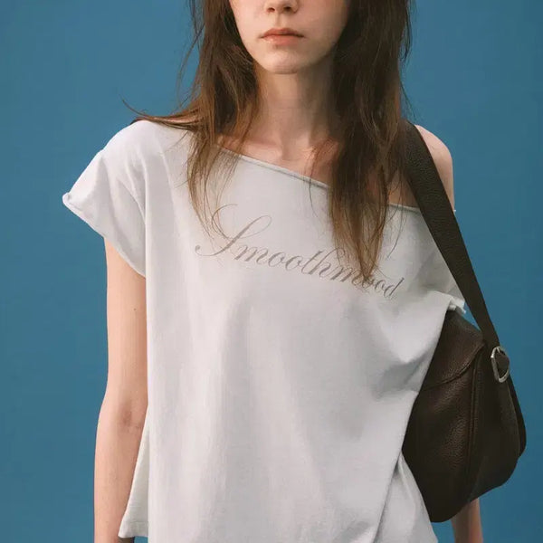 [BUNJANG] Smooth Mood Lizzy Off-Shoulder T-Shirt / 스무스무드 리즈 오프숄더 티셔츠
