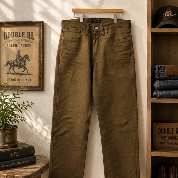 [BUNJANG] RRL Limited Waxed Cotton Straight Pants / RRL 리미티드 왁스드 코튼 스트레이트 팬츠