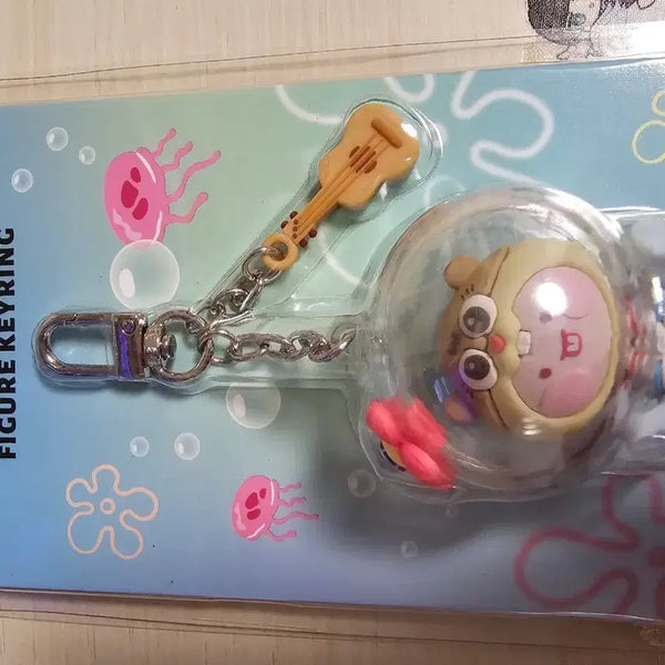 [BUNJANG] Kakao Friends x SpongeBob Apeach & Squirrel Charm / 카카오프렌즈 스폰지밥 어피치 다람이 키링