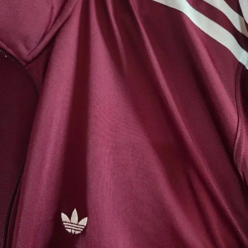 [BUNJANG] Adidas Burgundy Two-Way Track Jacket / 아디다스 버건디 져지 투웨이