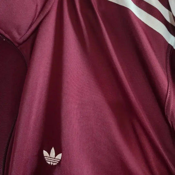 [BUNJANG] Adidas Burgundy Two-Way Track Jacket / 아디다스 버건디 져지 투웨이