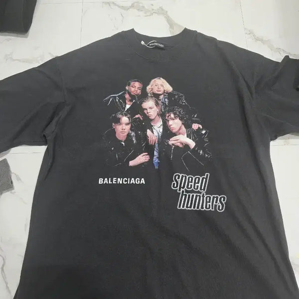 [BUNJANG] Balenciaga Speed Hunters Collaboration T-Shirt Black / 발렌시아가 스피드 헌터즈 반팔티 블랙