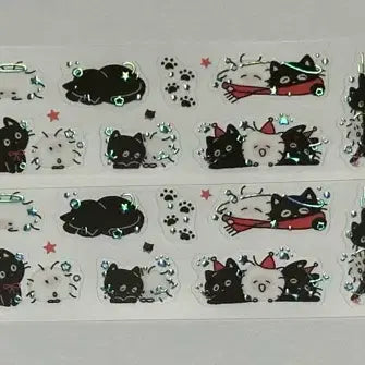 [BUNJANG] Winnie Village Kkamgo Winnie Mini Kiss Cut Sticker Set / [마테띵] 위니빌리지 깜고위니미 키스컷 띵