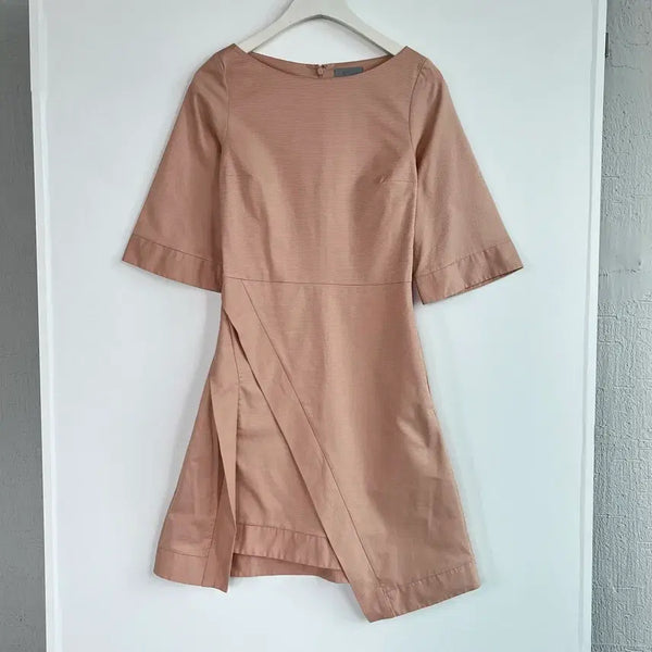[BUNJANG] COS Beige Asymmetric Wrap Dress US 2 / COS 베이지 언발란스 원피스 US 2