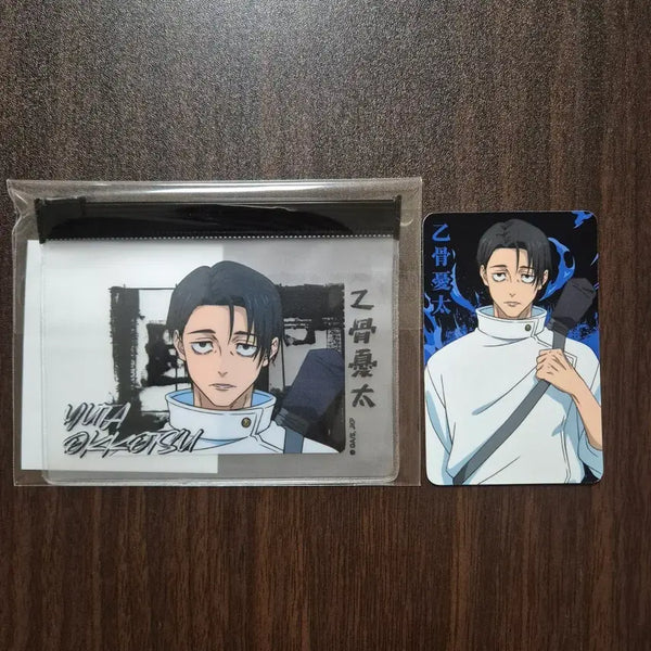 [BUNJANG] Jujutsu Kaisen Shibuya Incident Yuta Okkotsu Card Pouch Special POB Set / 주술회전 사멸회유 홍대 팬베이스 팝업 옷코츠 유타 카드 파우치 특전 포카 세트