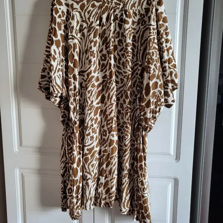 [BUNJANG] Leopard Print Rayon Dress / 호피 인견 원피스