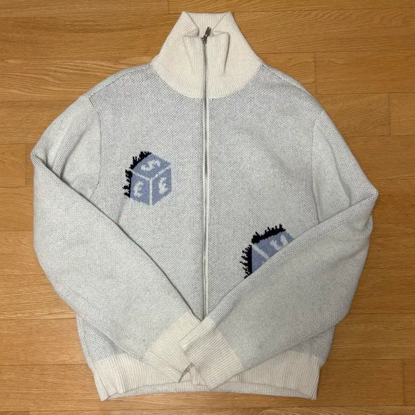 [BUNJANG] YESEEYESEYE Knit Zip-Up / 예스아이씨 니트집업 판매