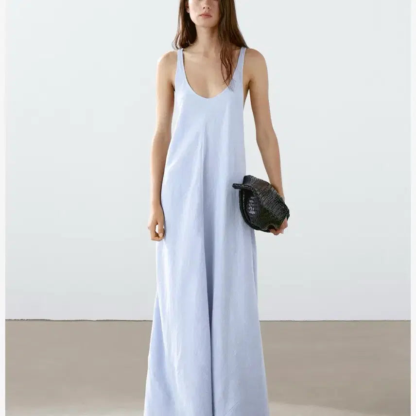 [BUNJANG] Massimo Dutti New Linen Long Dress S / 마시모두띠 신상 린넨 롱 원피스 S