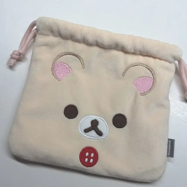 [BUNJANG] Rilakkuma Korilakkuma Drawstring Pouch / 리락쿠마 코리락쿠마 가방 조리개 파우치 새 상품 판매