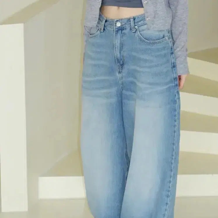 [BUNJANG] OOTJ Snap Wide Denim Pants / ootj스냅 와이드