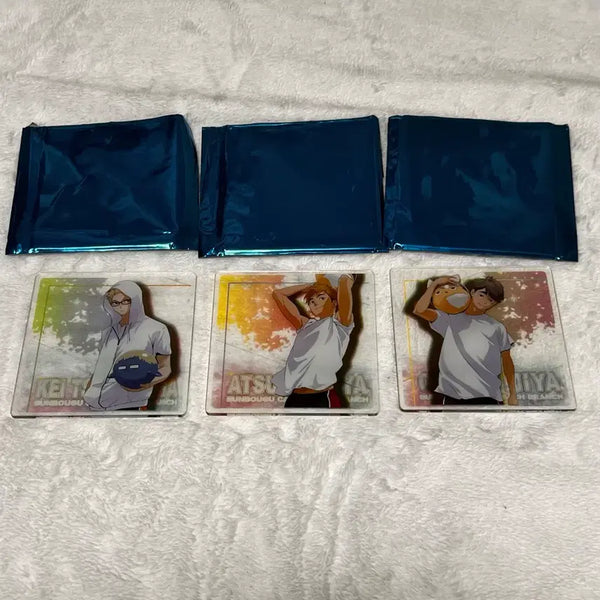 [BUNJANG] Haikyuu!! Acrylic Coaster Bundle Set - Tsukishima, Atsumu, Osamu / 일괄) 하이큐 아크릴 코스터 츠키시마 아츠무 오사무