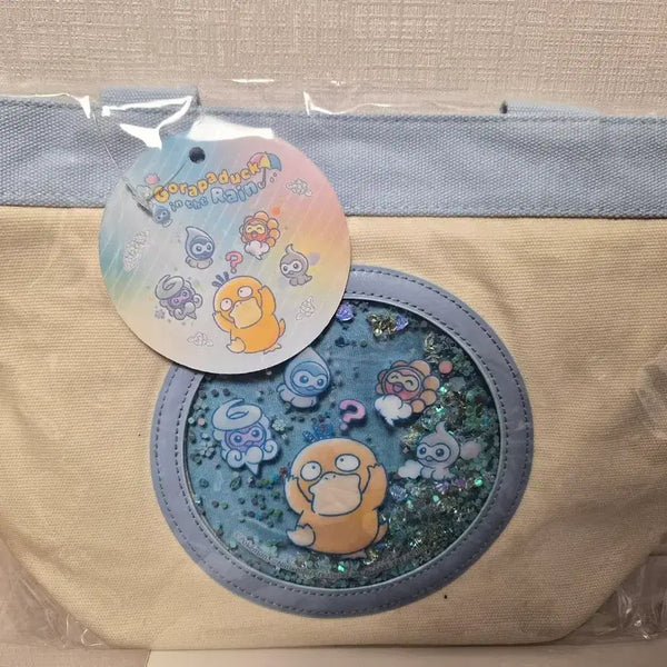 [BUNJANG] Pokemon Store Drizzly Psyduck Glitter Dot Bag / 포켓몬 스토어 빗속의 고라파덕 글리터 도트백