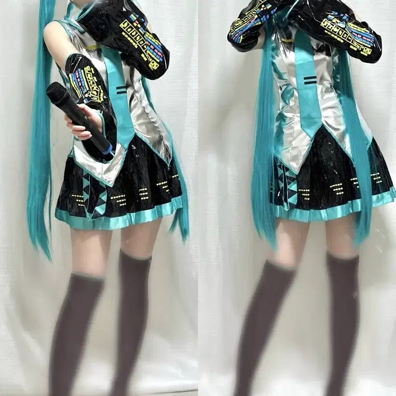 [BUNJANG] Vocaloid Hatsune Miku Cosplay L Full Set / 보컬로이드 하츠네 미쿠 코스프레 L풀셋