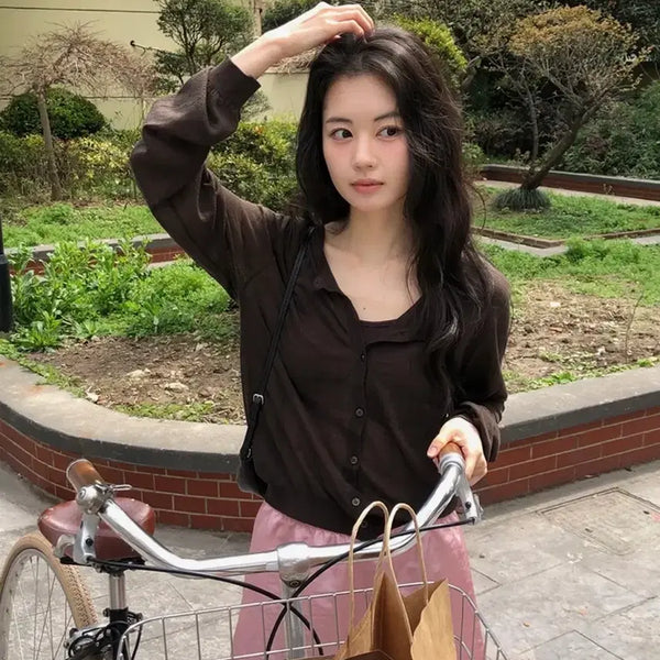 [BUNJANG] Without Summer Airy Summer Cardigan Brown / 위드아웃썸머 에어리 썸머 가디건 브라운 새상품
